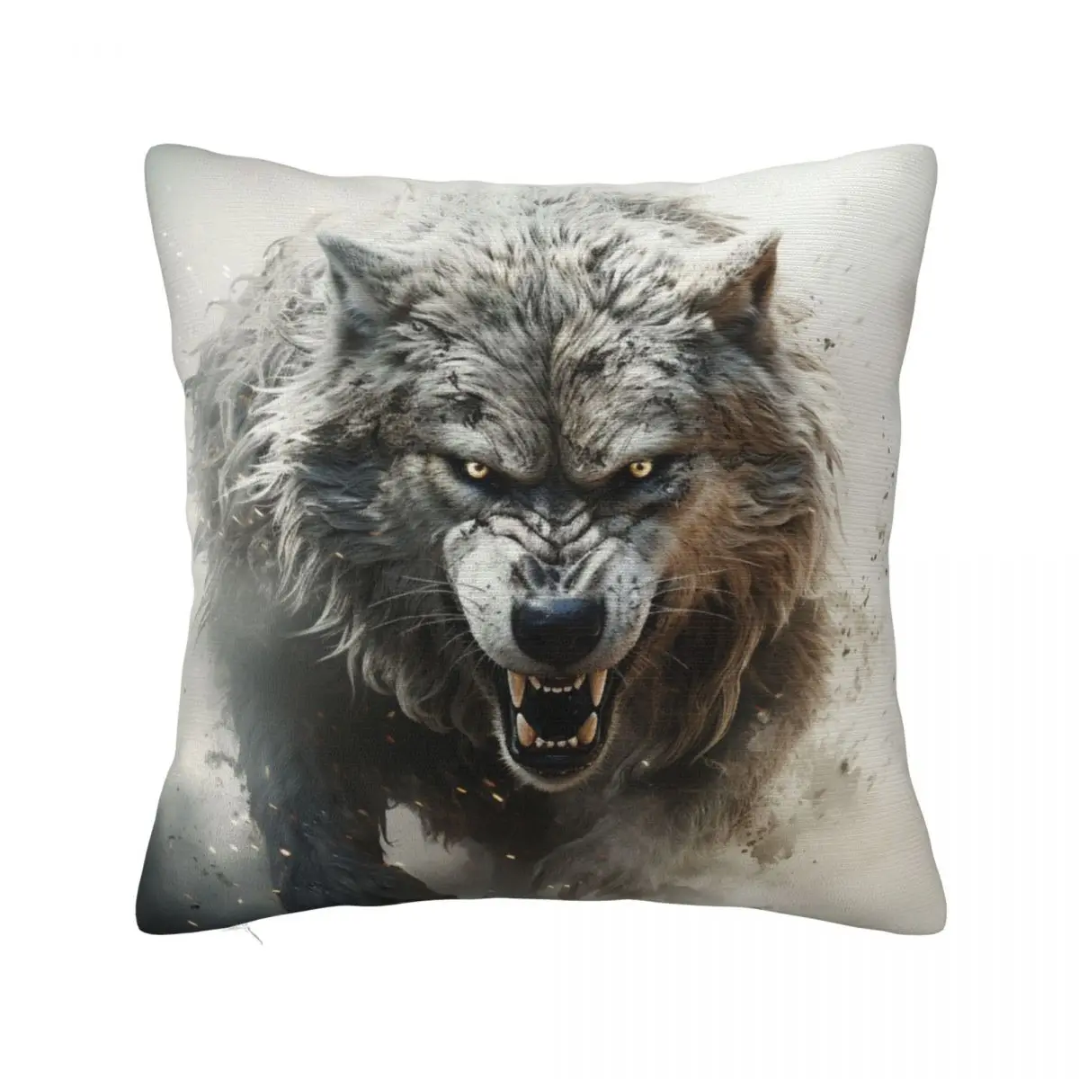 1Piece Pillowcase Cover For Bedroom guest room children's room recreational vehicle vacation home Wolf-predator