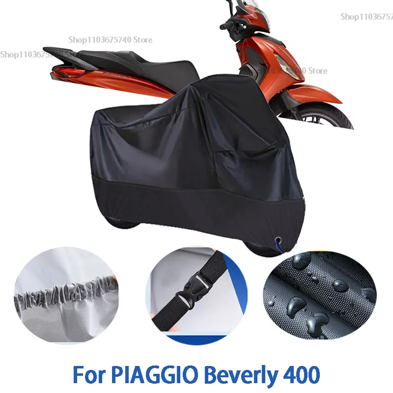 أغطية كاملة للدراجات النارية لسيارة بياجيو بيفرلي 400 في الهواء الطلق للحماية من الشمس والغبار بدون أذن سميكة ملحقات غطاء قماش أكسفورد #1