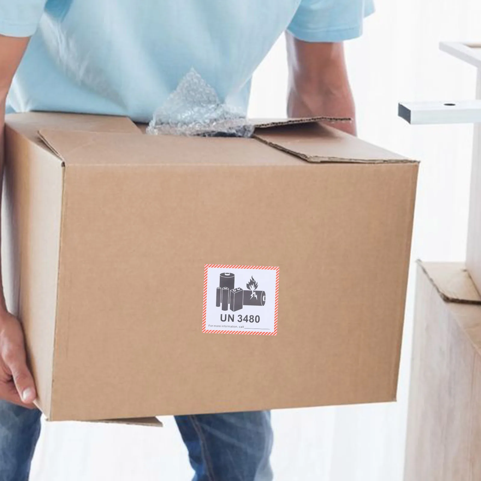 Fireproof Labels Copper-Plated Adhesive Stickers For Shipping Warning Un3480 Safety Label Waterproof