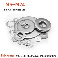 Arandela plana grande de acero inoxidable 316 A4, arandelas lisas de mesón con junta metálica grande M3M4M5M6M8M10M12M14M16M18M20M22M24