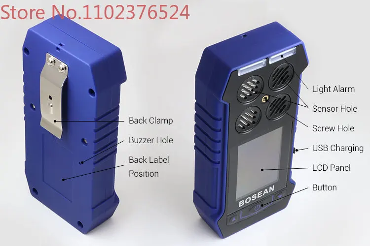 

2019 hot selling Bosean 4 in 1 gas portable gas leak detector