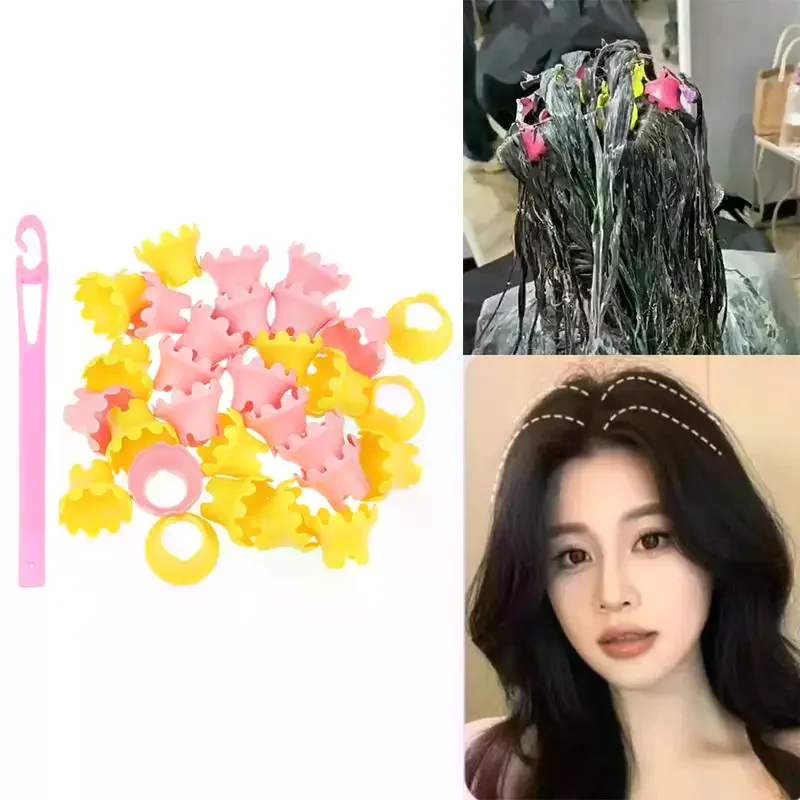 15/18Pcs Hair Root Perm Rods Bars Curlers With Hair Hook Hair Rollers Hair Styling Tools Fluffy Hair Maker DIY Curling Hair Tool