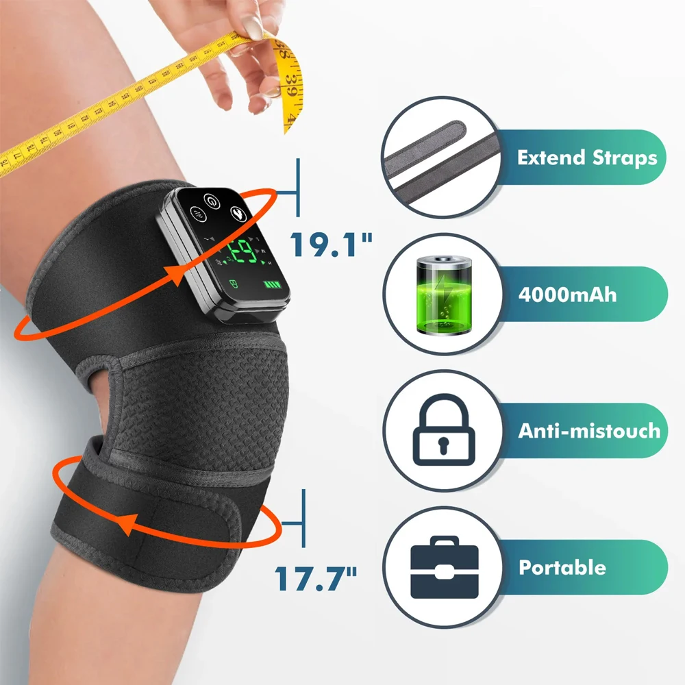 

Электрические наколенники с быстрым нагревом для облегчения боли при артрите, горячий компресс, массажер для ног, колена, здравоохранение, массаж, релаксация