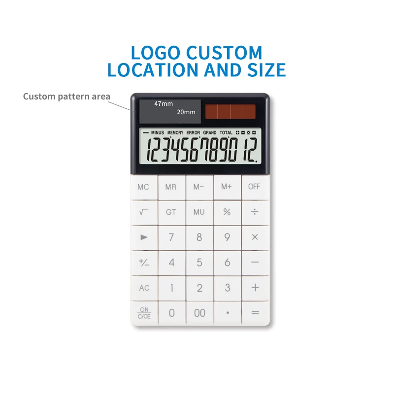 

Высококачественный научный калькулятор нового дизайна, рекламные подарки на 12 знаков, многоцветный Настольный калькулятор на солнечной батарее