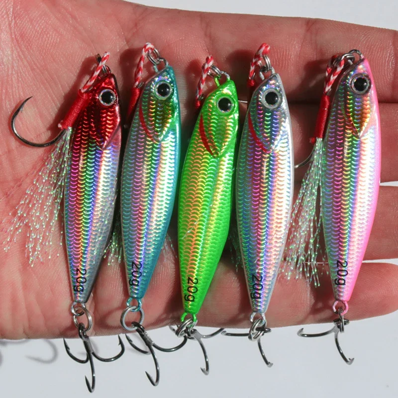 1Pcs Micro Metal Jig 10g 15g 20g Sea Pike Bass Jigging Lure Shore Long Casting Spoon Saltwater Fishing Lures Artificial Bait