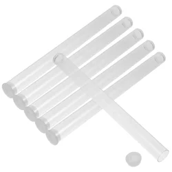 6 Pcs Incense Tube Storage Cylinder Stick Container Clear Fragrance Holder Portable Case Transparent Acrylic Tube