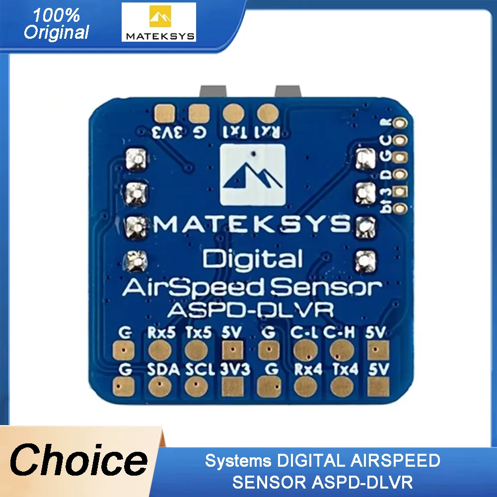 

Цифровой датчик скорости полета системы MATEK ASPD-DLVR ArduPilot AP_Periph CAN Node для RC FPV Racing Drone 4,5 ~ 5,5 В F405/F303