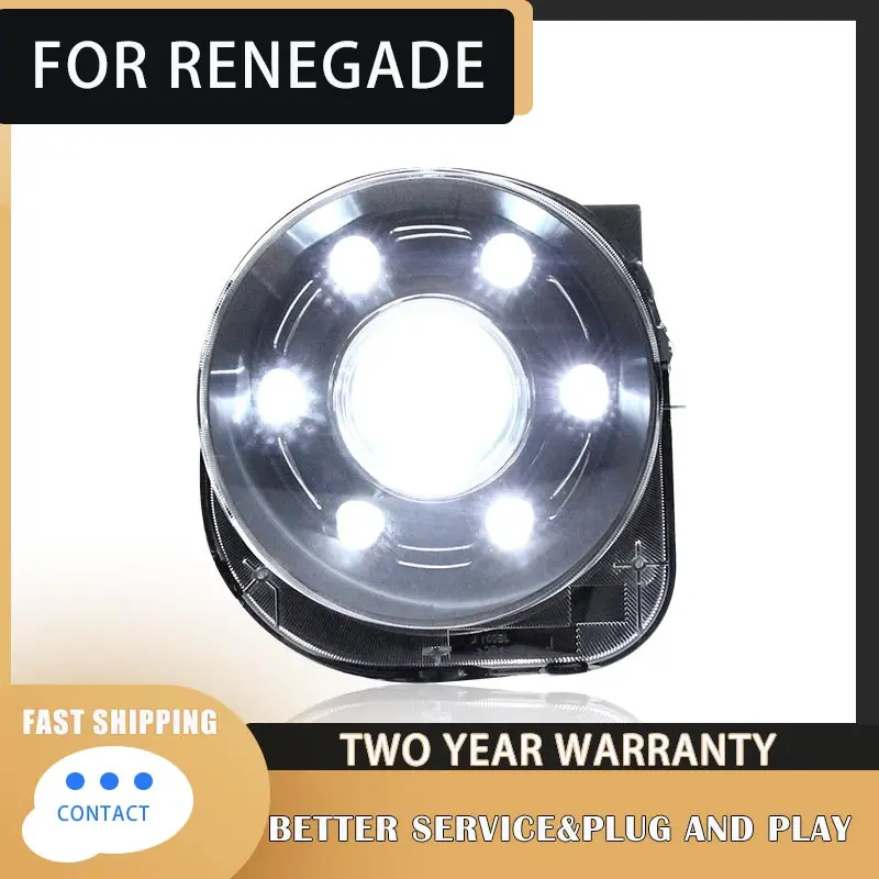 Car Styling for Jeep Renegade Headlights 2015-2021 Renegade Head Light DRL Turn Signal High Beam Projector Lens