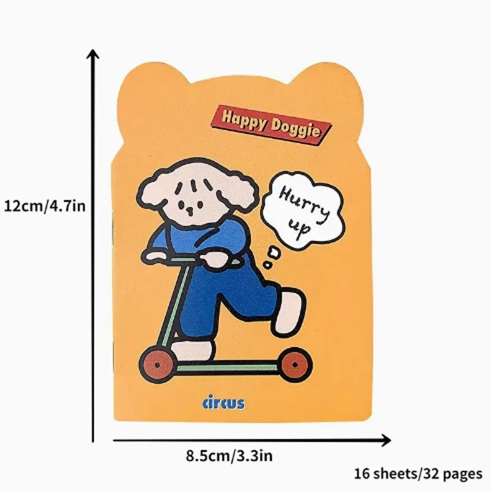 10 pz/pacco diario Kawaii Notebook Bear Ear NoteBook Mini Notepad Cute Cartoon Cartoon Notebook materiale scolastico