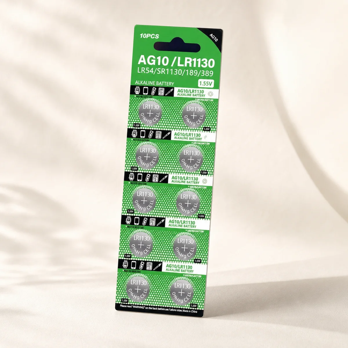 Alkaline Button Cell Battery AG10 LR1130 SR1130 1.5V 2-10mAh Coin Cell 189 389 LR54 L1131 For Watch Clock