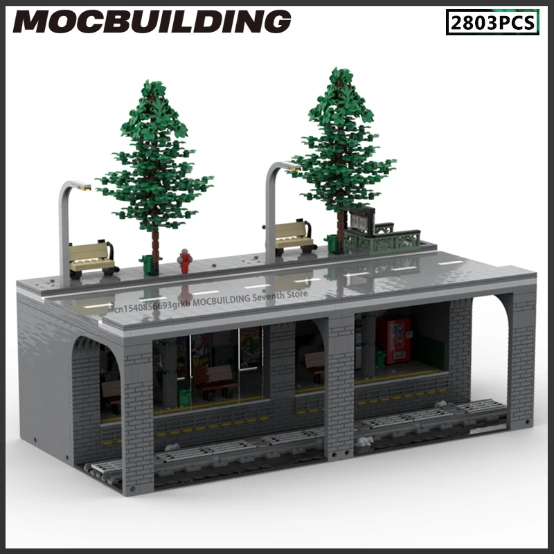 MOC Building Blocks City Street View Architecture Underground Metro Station 2 And Subway 3 Assembly Technology Bricks Toys Gifts