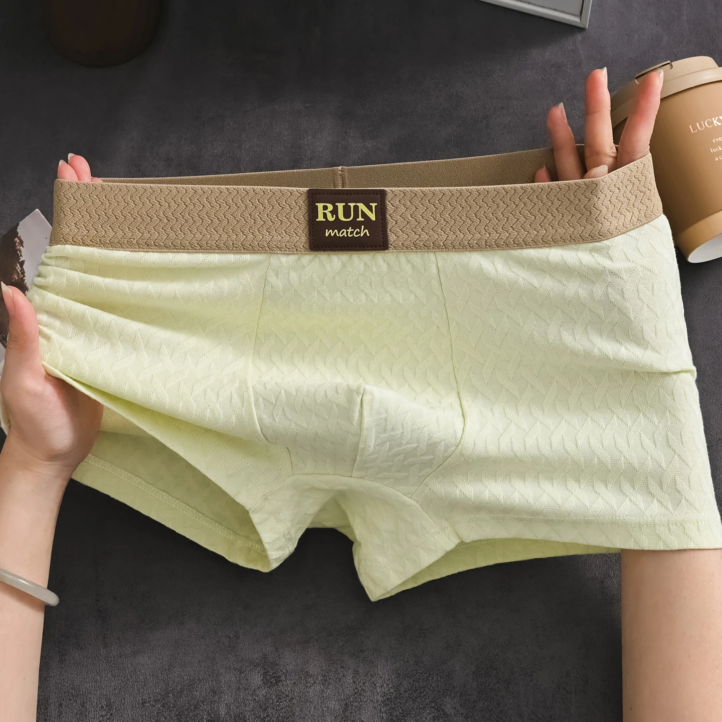 1 Stück Herren-Boxershorts Unterwäsche für Männer Baumwoll-Shorts Sexy Slips Übergröße Unterhosen Herren-Boxershorts Homme U Convex Lingerie 6XL