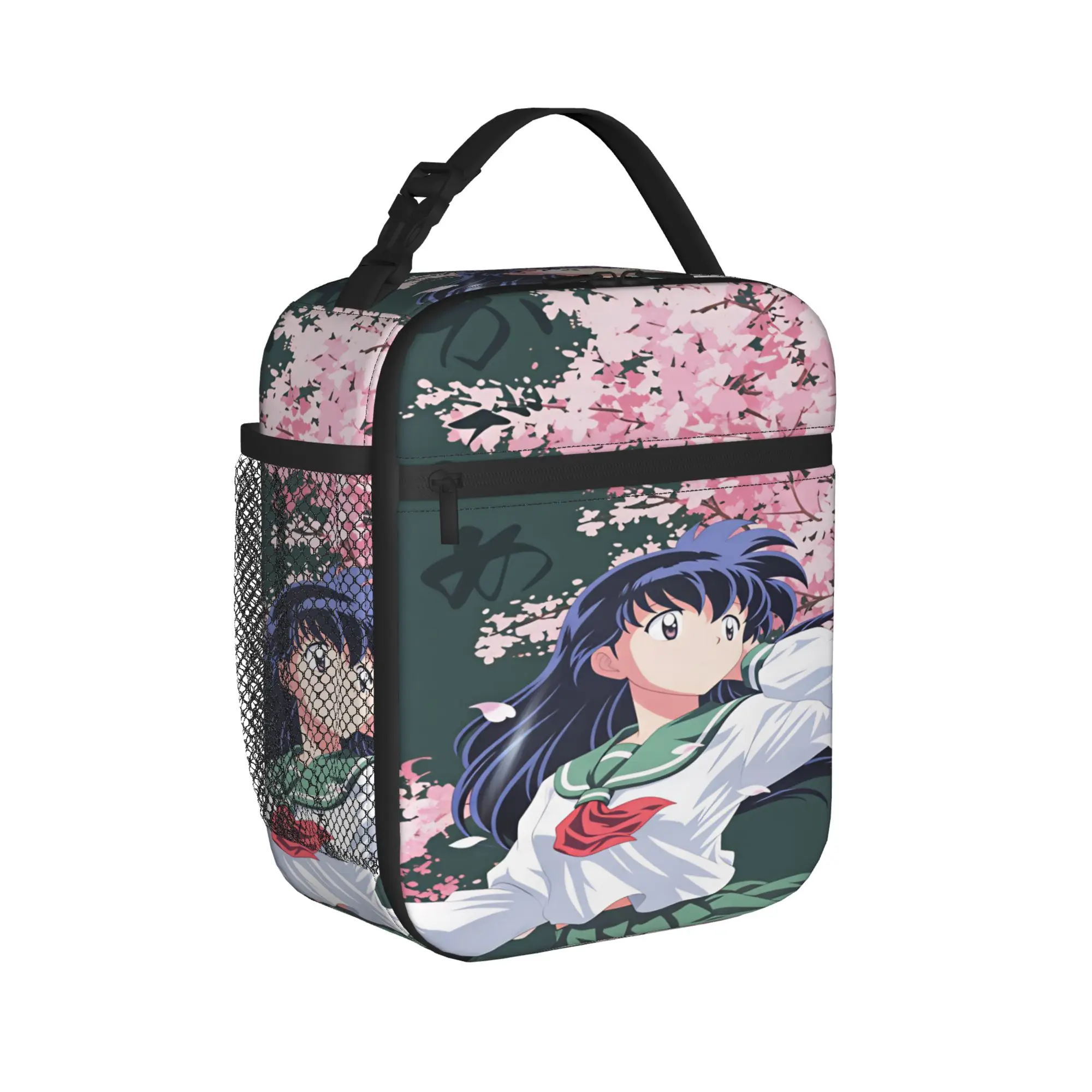 Inuyasha Kagome Higurashi Lunch Bag  Travel Lunch Box For Women Casual Thermal Lunch Bags Oxford Portable Zipper Cooler Bag view 2