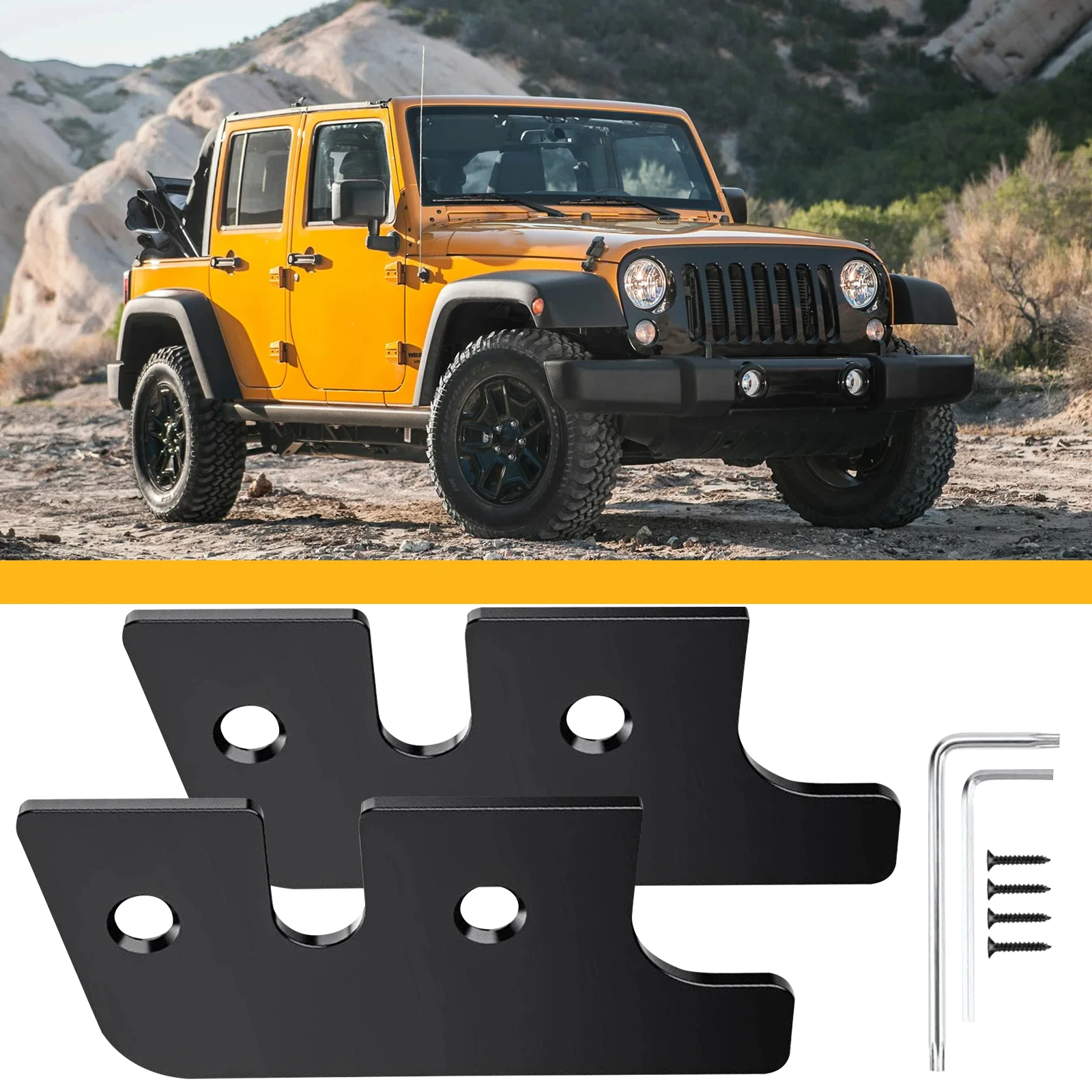Kit de Reparación de Parasol, Clips de Aluminio para Parasol de Jeep Wrangler JL Gladiator JT