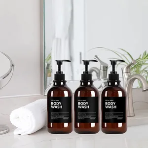 Sabot -Spender mit Etiketten, Conditioner Shampoo -Flaschen, manueller Pumpe, Flüssiggelbehälter, Küchenbad, 3 Packung, 500 ml 8 Hauptverkaufshampoo und Dove Conditioner - №4