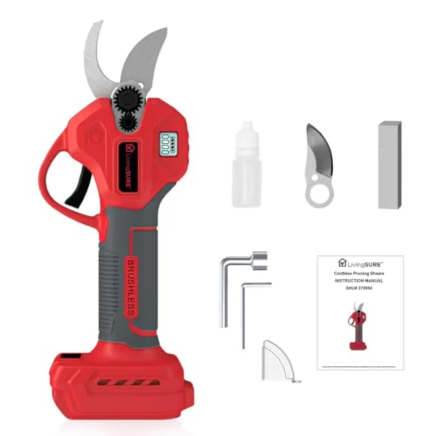 

Беспроводные садовые ножницы LivingSURE: портативные электрические ножницы для обрезки деревьев и цветов, инструмент для обрезки веток на открытом воздухе