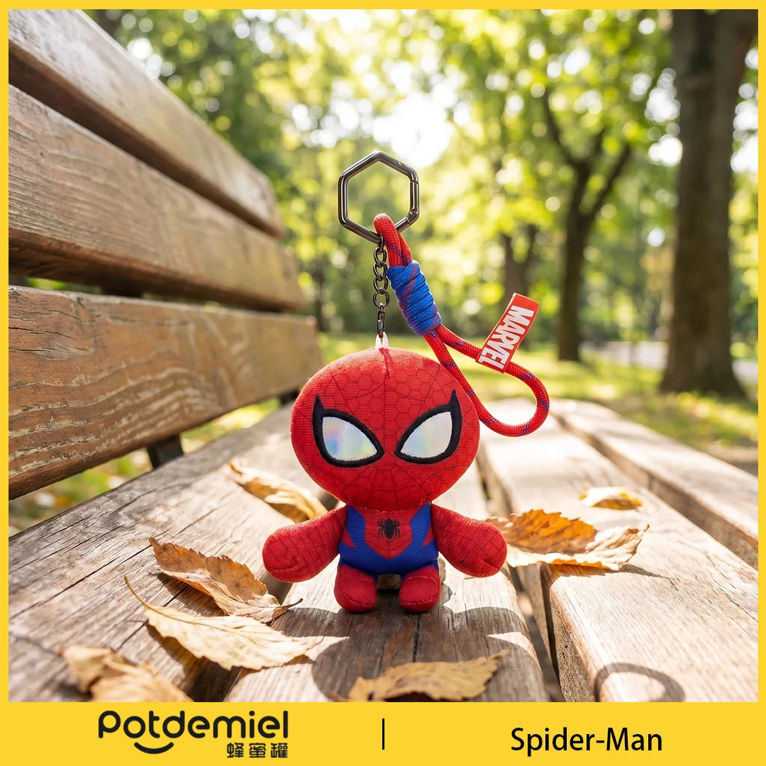 Potdemiel Marvel Spider Man Plush Keychain Soft Toy Handbag Charm Anime Bag Ornament Men Women Fans Kids Gift Collectible view 3