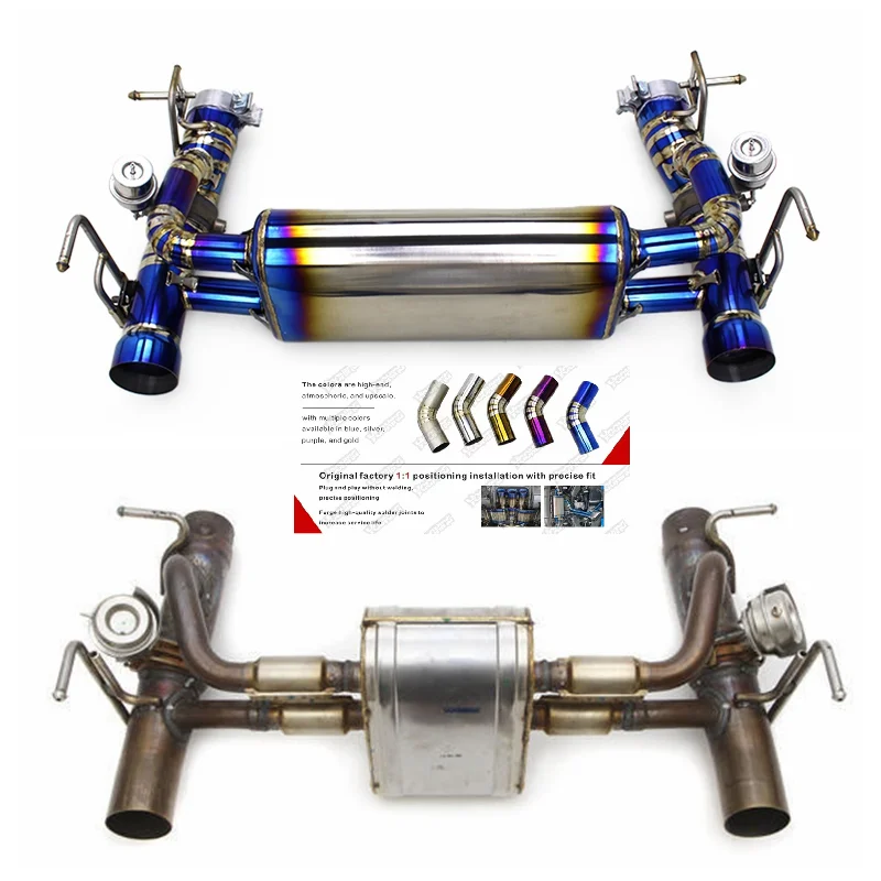 

Race Titanium Lightweight Axle Back For Ferrari 488 GTB/Spider/Pista 3.9T V8 2015-2019 Valved Sport Catback Muffler Section