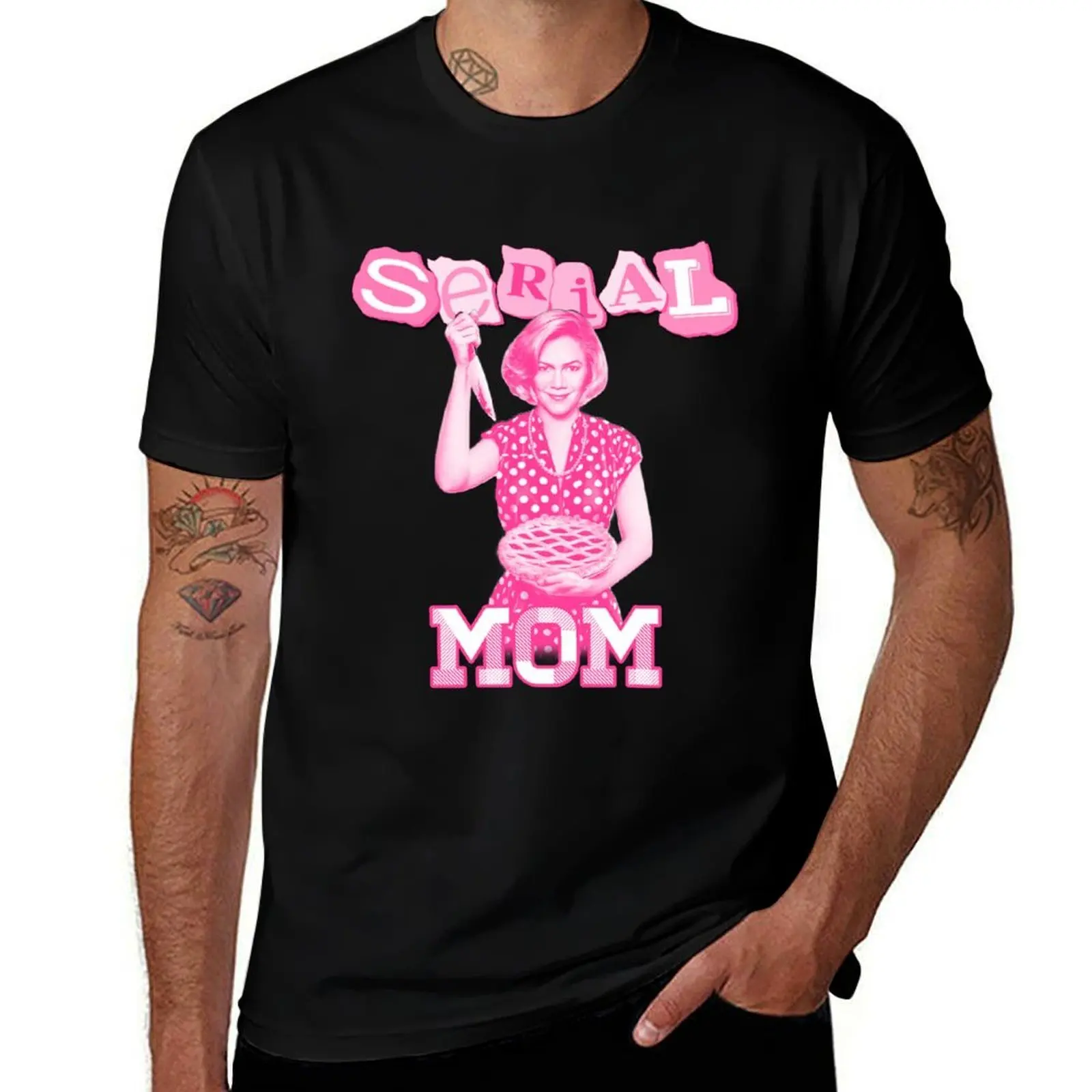 Serial Mom (Pink) T-Shirt Anti-Fade Casual Tee Shirt T-Shirt
