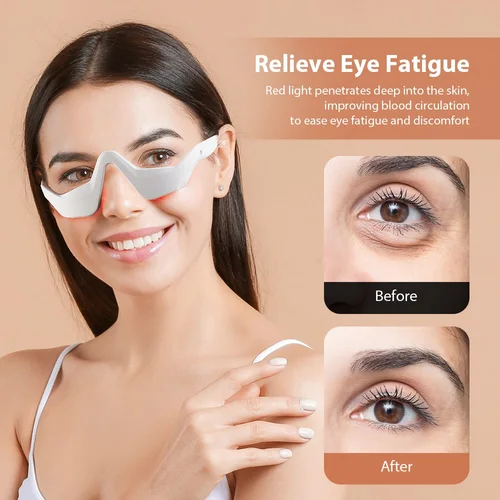Foreverlily-masajeador ocular para aliviar la fatiga ocular, gafas de masaje para aliviar la fatiga ocular, masajeador debajo de los ojos