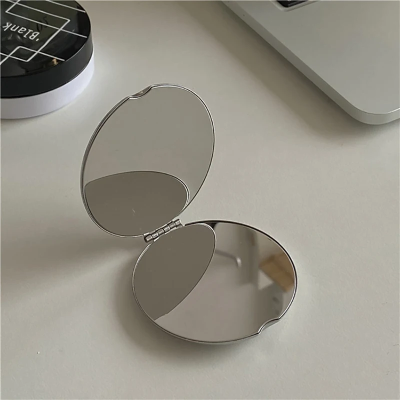 مرآة تجميل مدمجة مكبرة ، مرآة مكياج جيب 2-الوجهين ، مرآة مكياج للسفر المحمولة لحقيبة اليد ، الفولاذ المقاوم للصدأ