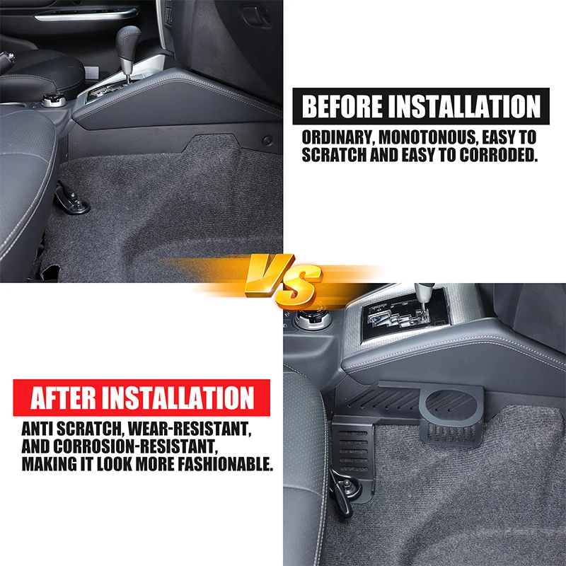 For Mitsubishi Triton L200 2019-2023 Aluminum Alloy Black Car Cup Holder Auto Seat Water Cup Drink Bottle Organizer Accessories