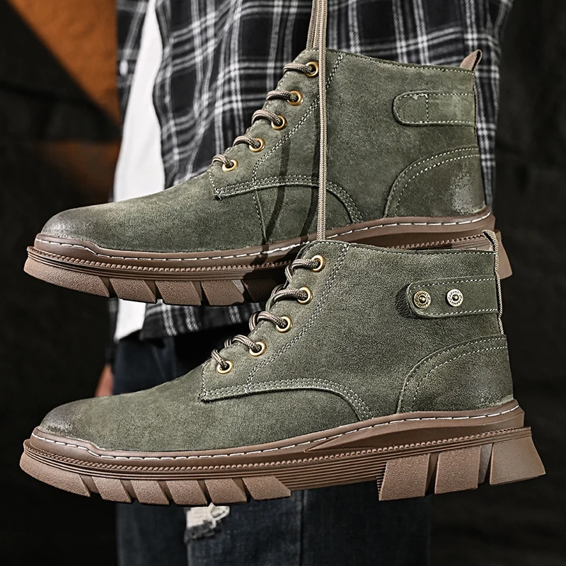 

Ботинки из натуральной кожи, осенне-зимние мужские модные стили для работы и бизнеса, отдыха, офисная уличная обувь, роскошное качество