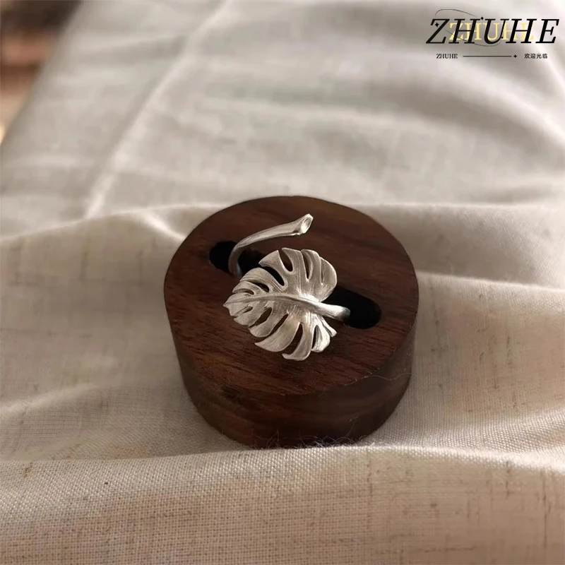 

Stylish Jewelry Accessories Monstera Leaf Ring, Unisex Women Men Fashion Statement Ring, Eye-catching Plant Jewelry