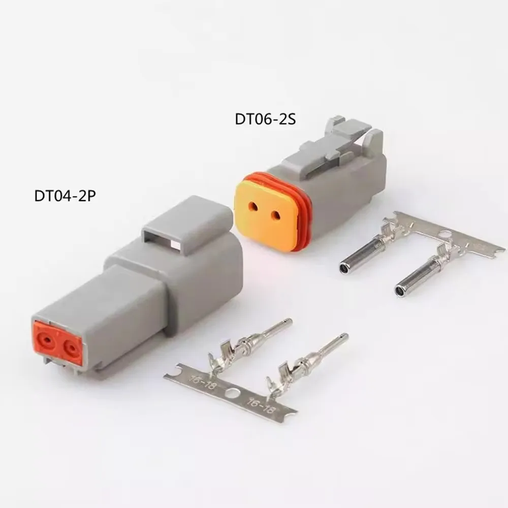 1/5 Set Deutsch DT Connector 2P 3P 4P 6P 8P 12P Female and Male Waterproof Electrical Wire Connector Plug Auto Motor Pins