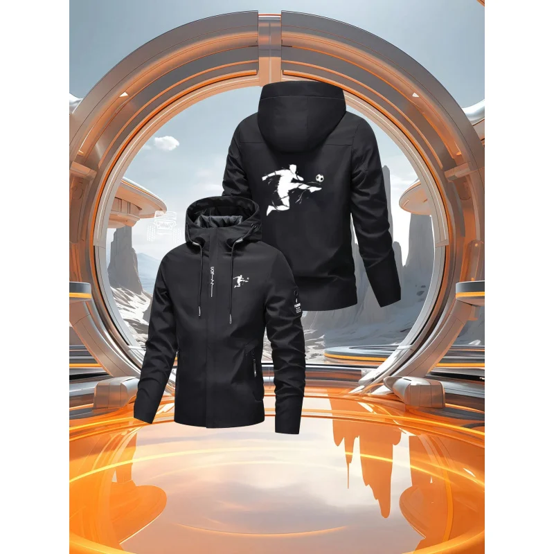 

Football elements，Windproof and breathable outdoor mountaineering clothing for couples，Wear outside to protect from the cold at