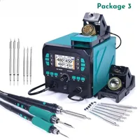 992D-II 2 In1 Tool Nano Hot Air Pencil Precision Soldering Rework Station and C210 Soldering Iron With Dynamic LCD Display