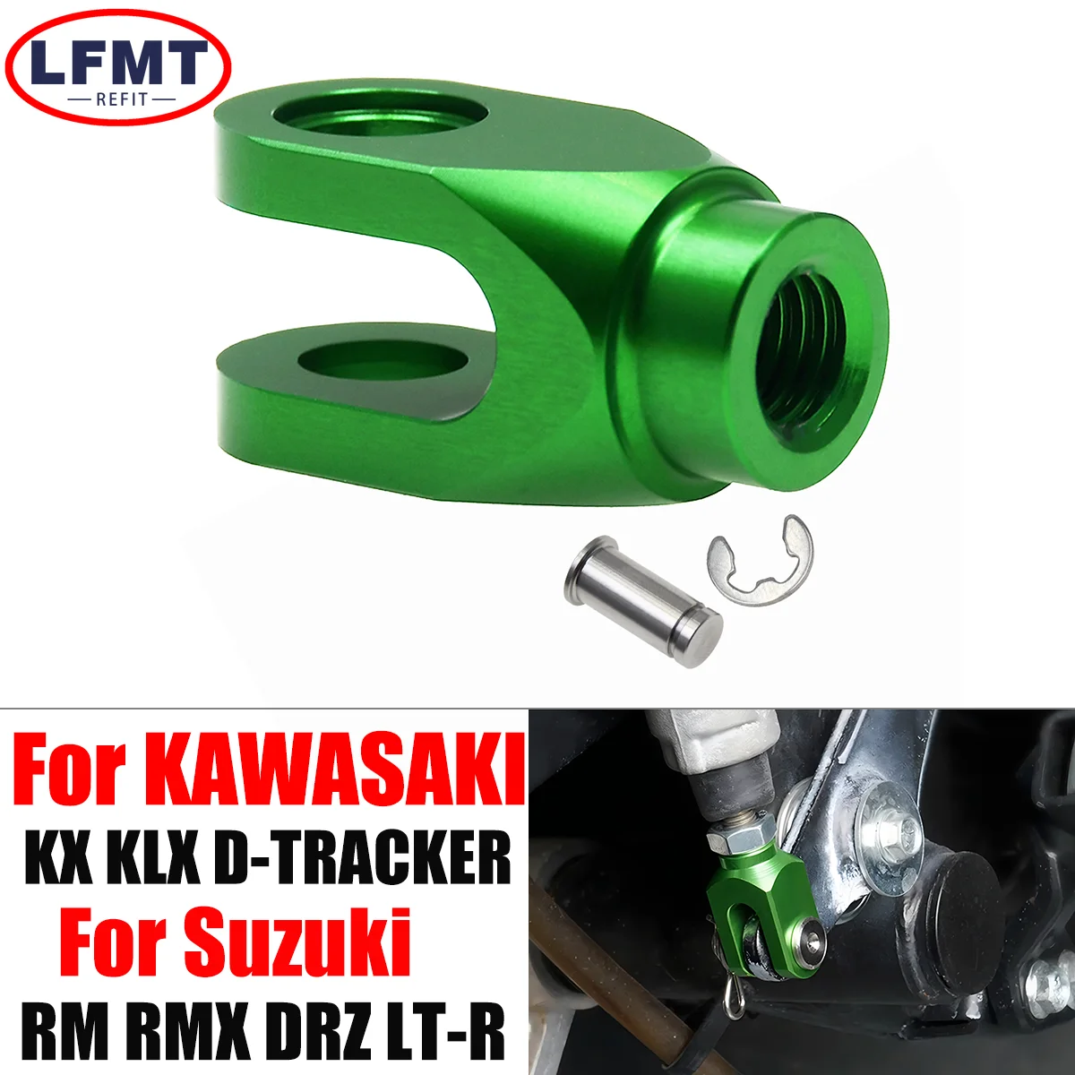 

Motorcycle CNC Rear Brake Clevis For KAWASAKI KX 80 85 100 125 250 KLX 125 150S 250 D-TRACKER 125 SUZUKI RM250 RM150 1998-2016