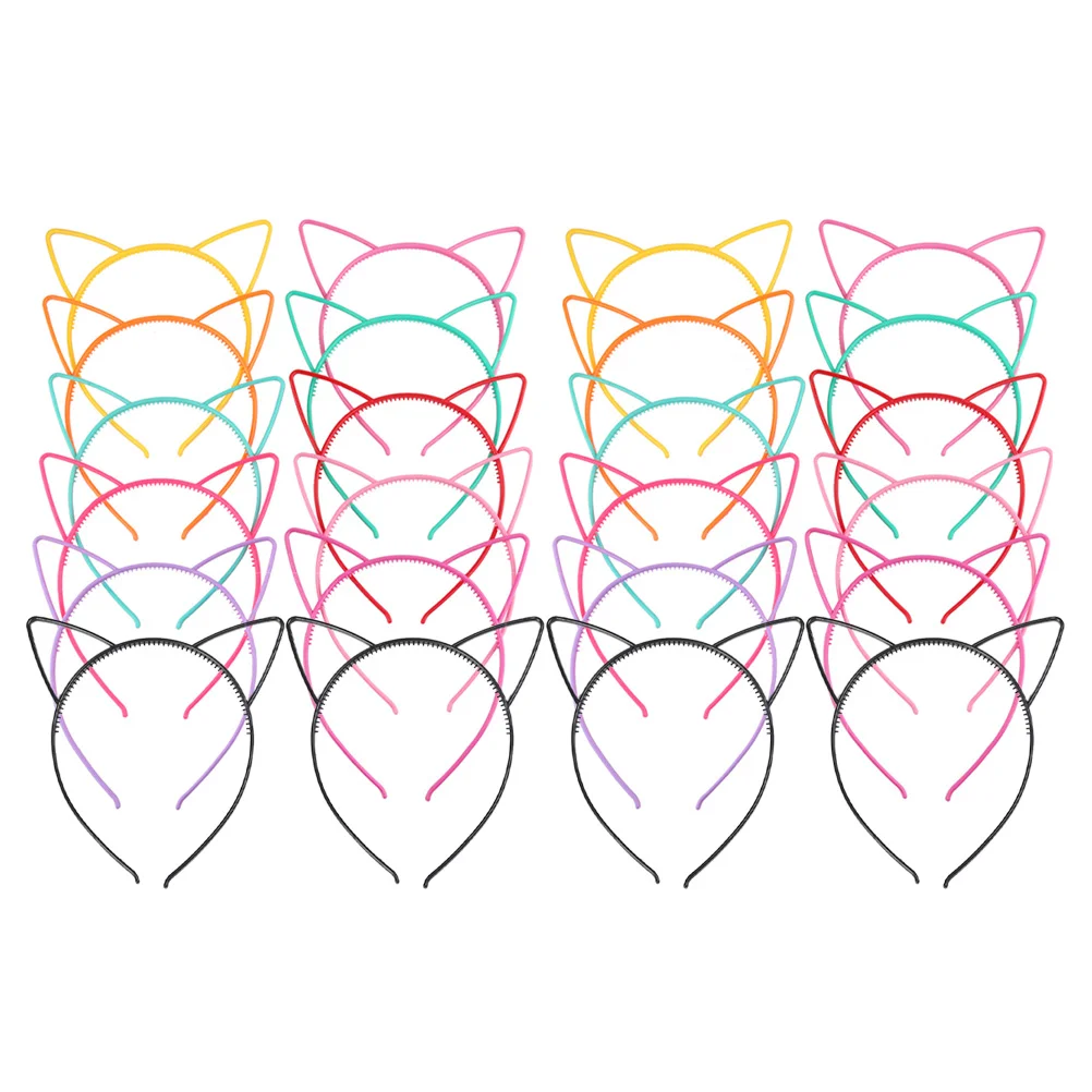 

24 Pcs Head Band Cat Ears Headband Hairband Adorable Hoop Cute Cosplay Costume Supply Child