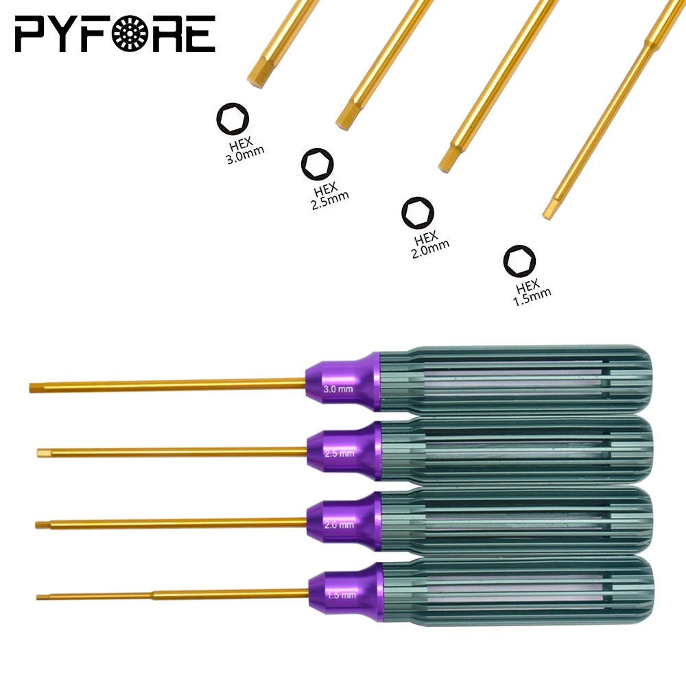4 pz 1.5mm 2.0mm 2.5mm 3.0mm cacciavite esagonale Set cacciavite in titanio chiave per FPV Racing Drone RC Quadcopter elicottero