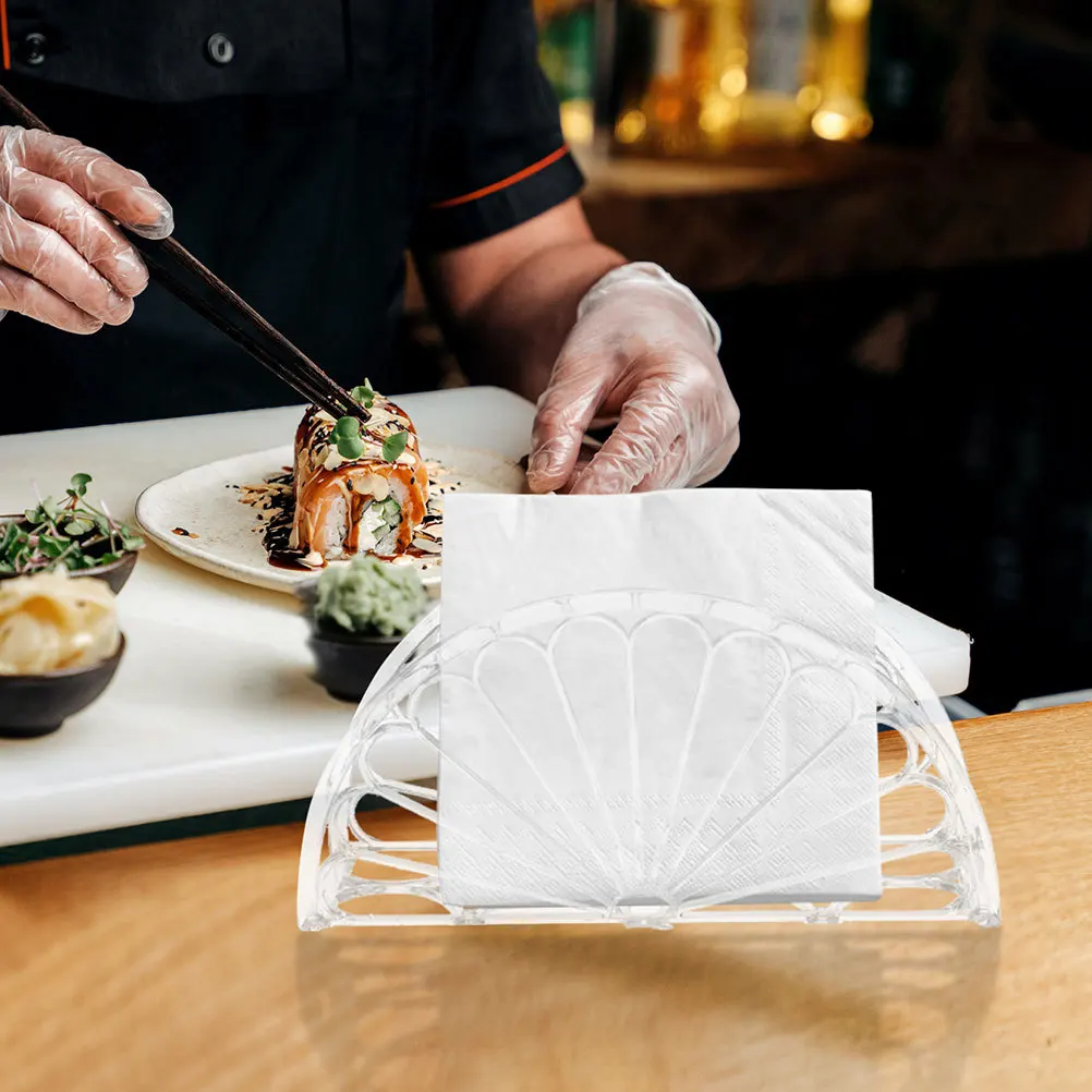 Servilletero de 12 Uds., dispensador de pañuelos acrílicos, organizador de toallas de papel Vertical independiente, estante de almacenamiento para el hogar, cocina y comedor