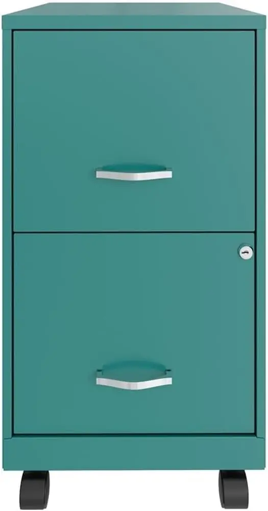 

Space Solutions 18 Inch Wide Metal Mobile Organizer File Cabinet for Office Supplies and Hanging File Folders