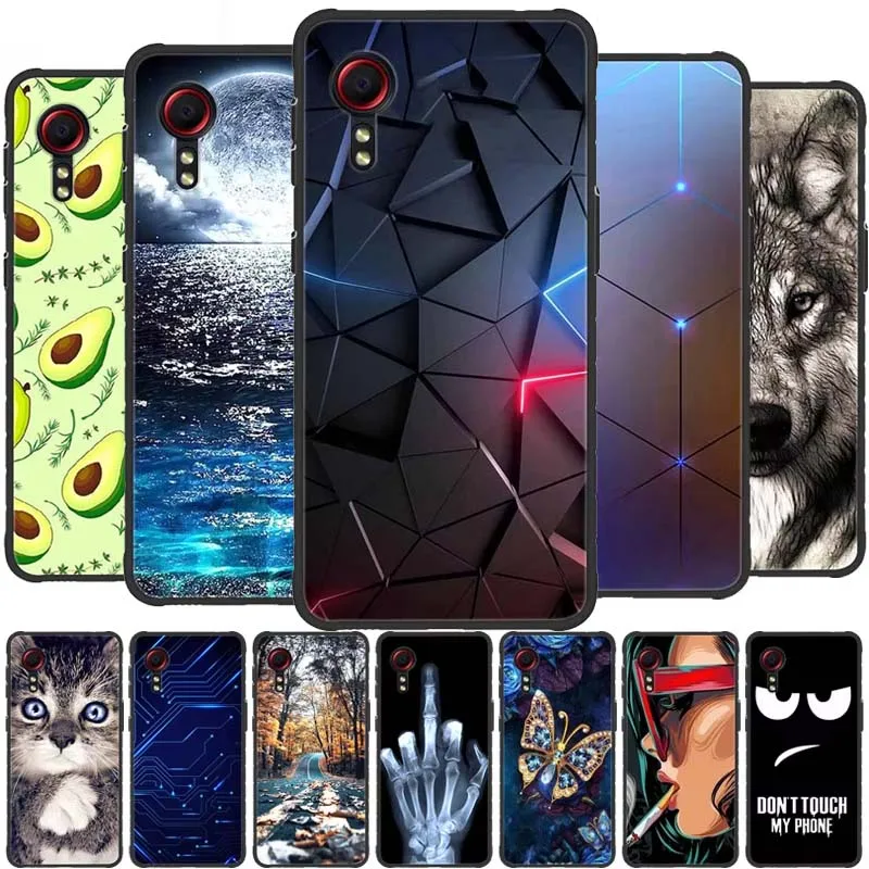 For Samsung Galaxy Xcover7 5G Case Animals TPU Soft Silicone Phone Cases Back Cover For Samsung Xcover 7 5G Wolf Protector Coque