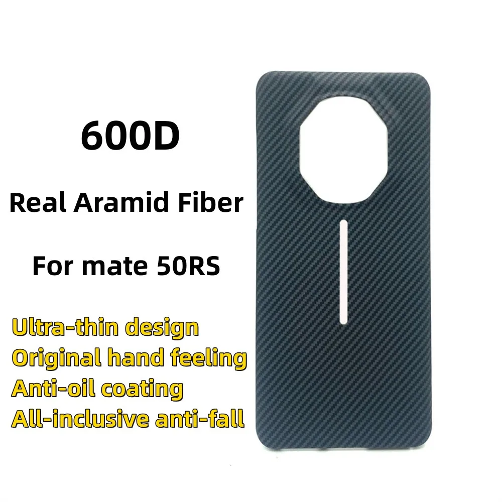 

Real Aramid Fiber Case for Huawei Mate 50RS, Super Slim Case Skin, Soft Touch Sturdy Durable,600D Aramid Fiber