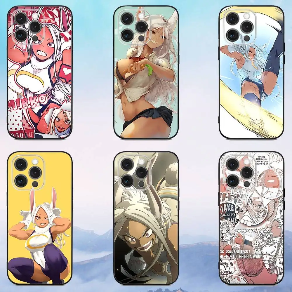 

R-Rumi Anime U-Usagiyama Phone Case For iPhone 17,16,15,14,13,12,Pro,Max,Plus,E,SE4,Air,Mini Black Soft Cover