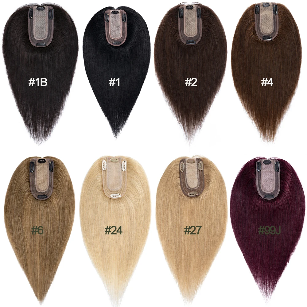 Sego 7x13cm Seiden basis Haar deckel für Frauen 100% Echthaar teile Perücken gerade Clips in Haar teilen hinzufügen Deckung volumen – Detail 3