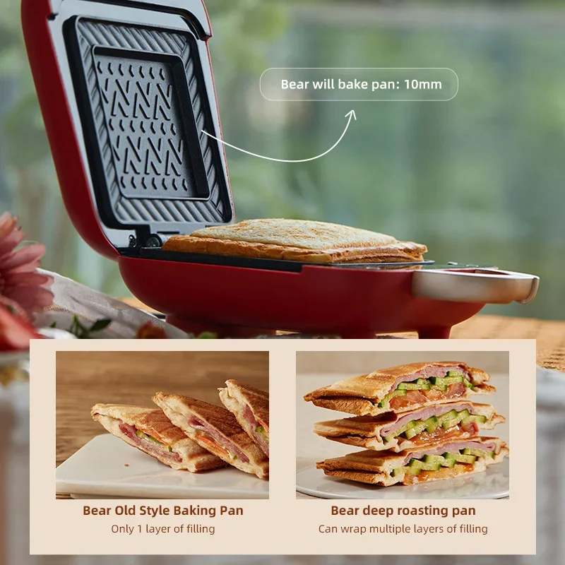 Breakfast Machine Sand Machine  Breakfast Electromechanical Baking Pan Double-sided Pressure Toaster