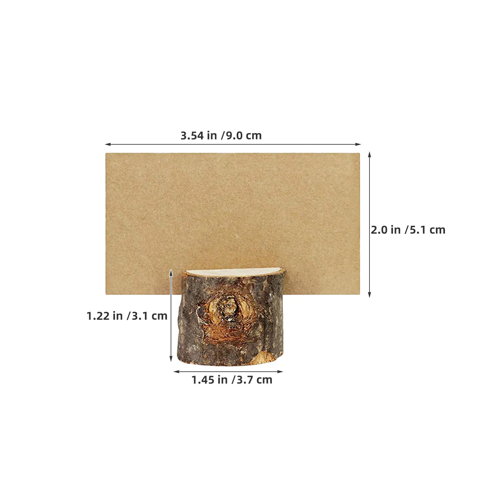 26Sets Wood Stump Note Holder Clip Rustic Memo Organizer Desktop Paper Tent Stand Wedding Party Table Decoration Photo Clip