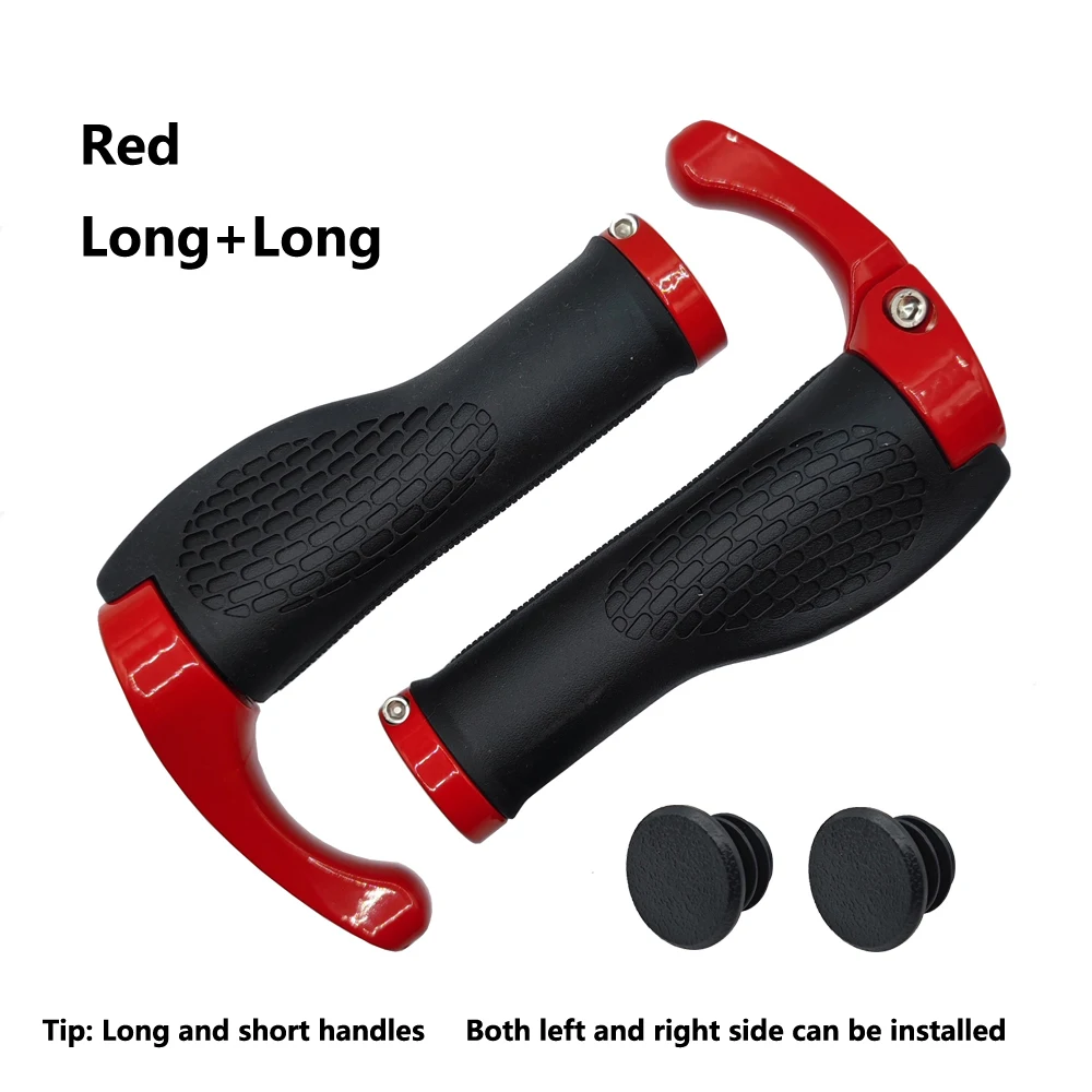1 Paar Fahrrad-Lenkergriffe, lang und kurz, ergonomisch, rutschfest, mit Griffabdeckung und Lenkerenden, Griffe, MTB-Fahrradzubehör – Detail 25