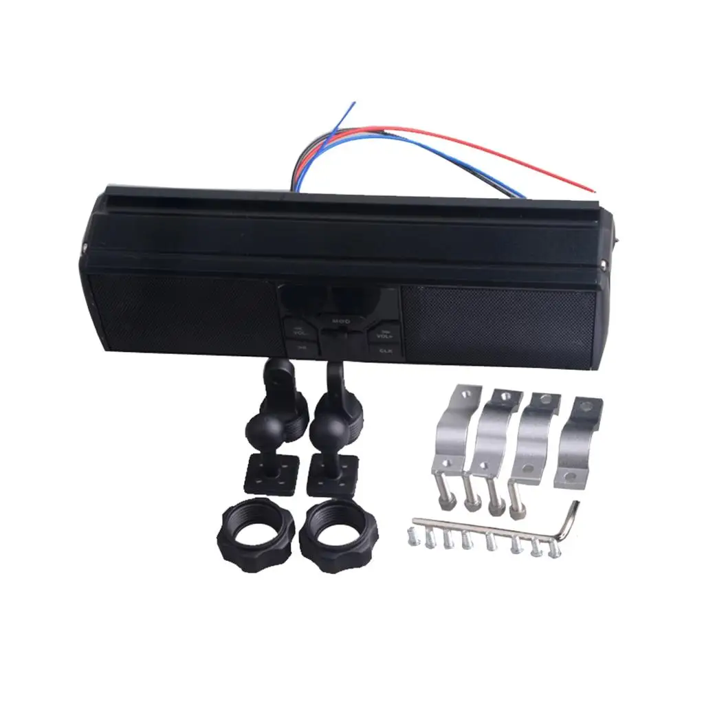 Waterproof Motorcycle Audio Sound System Anti Theft FM Stereo Speakers USB MP3 Bluetooth APP Control for Motorbike
