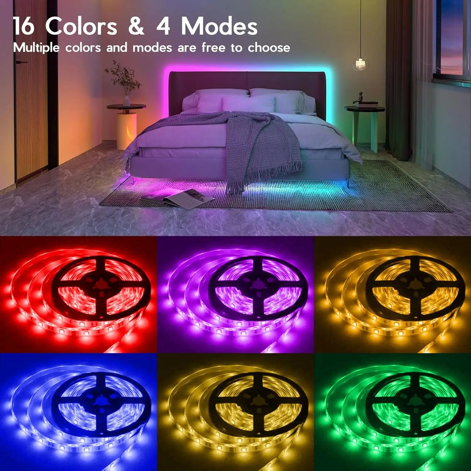 USB 5V Led lamp, application and 24k key remote control, RGB flexible strip diode lamp, used for TV background, perfect indoor a image 2