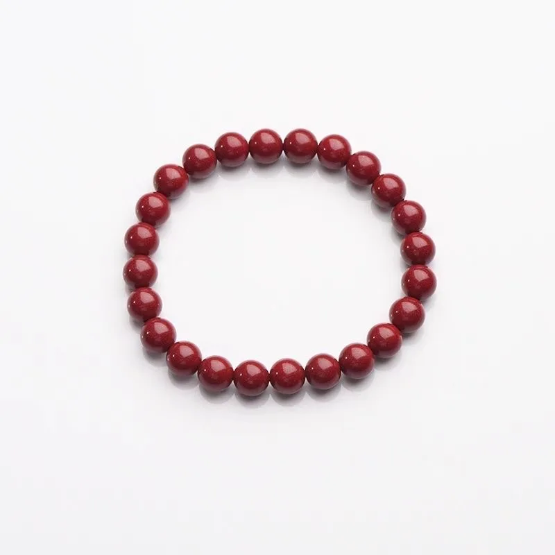 Red Cinnabar Bracelet Good Luck Five Element Color Round Bead God of Wealth Blessing Bracelet Lovers Men Women Mom Gift Jewelry - Image 5