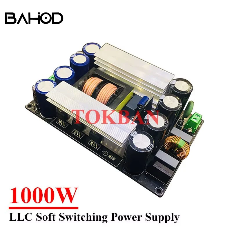 

BAHOD 1000w LLC Soft Switching Power Amplifier Board Switching Power Board Dual Output Voltage ±35v To ±80v for Diy Auido