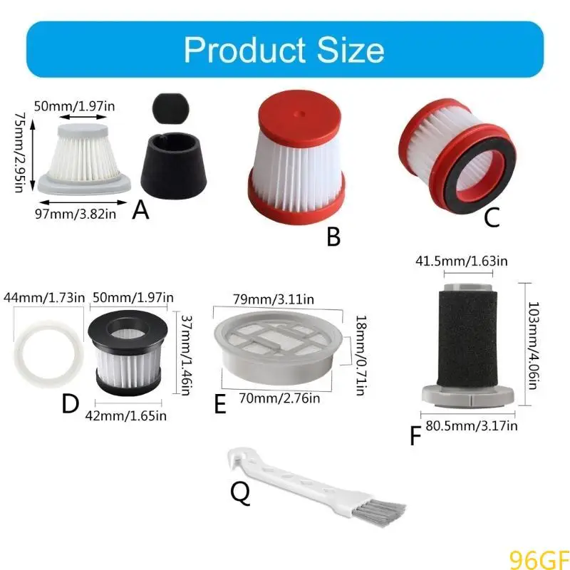 Sostituzione del filtro HEPA 96GF per Deerma DX118C/VC01/CM1300/CM300S/VC20/DX700