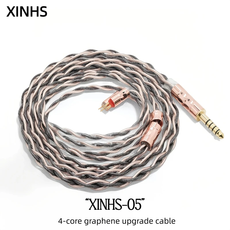 

XINHS 4-ядерный Графеновый Высокоточный кабель для наушников, кабель для самостоятельной сборки, hi-fi провод для MOONDROP M5 Aurora Oh2