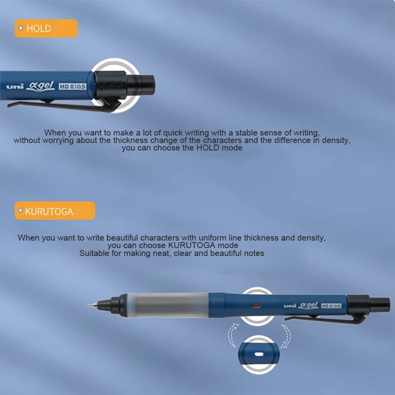 New Uni Alpha-Gel Switch M5-1009GG Mechanical Pencil Hold & Kuru